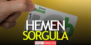 Garanti Kredi Kartı Kargo Takip