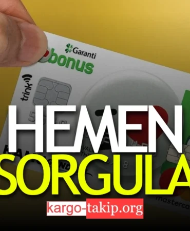 Garanti Kredi Kartı Kargo Takip