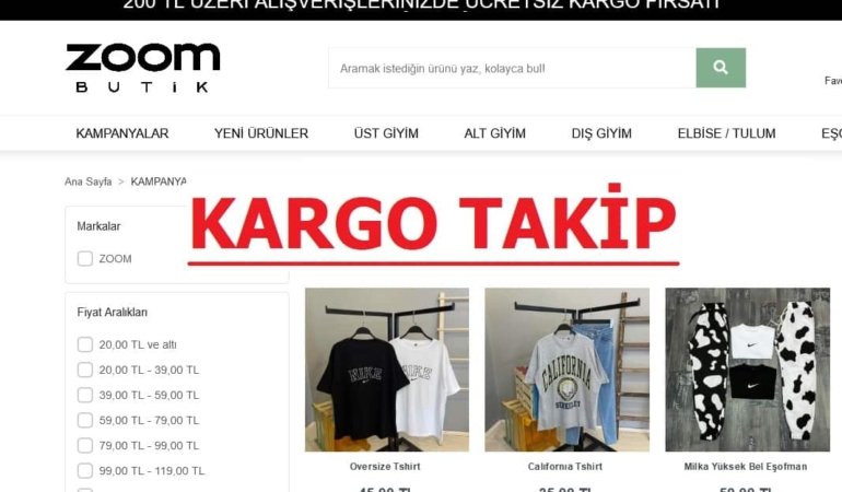 Zoom Butik Kargo Takip