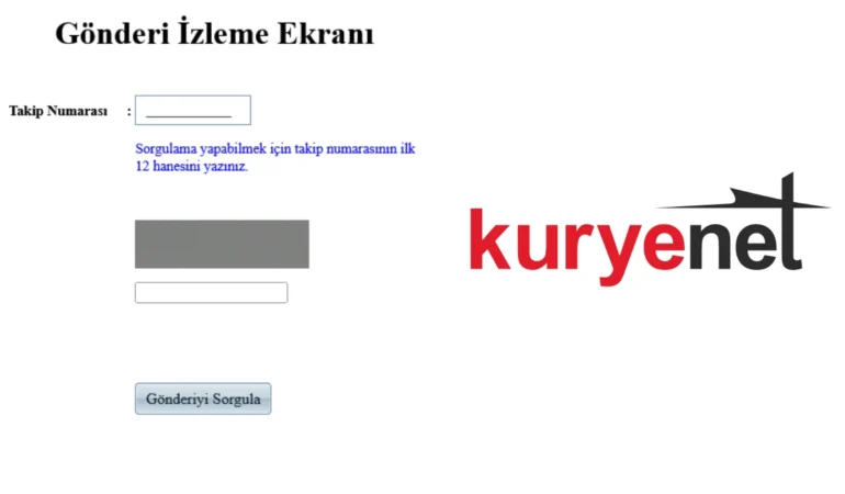 Kuryenet Takip T.C. ile Sorgulama